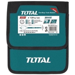 Bộ mũi khoan gỗ đầu dẹp 13 chi tiết Total TACSD70131