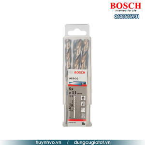 Bộ mũi khoan Inox Bosch HSS-Co 11mm (5 mũi) 2608585901