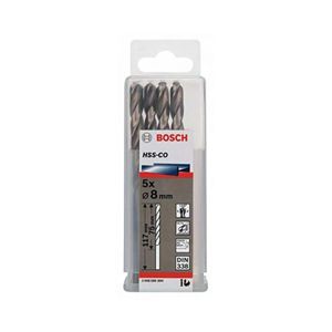 Bộ mũi khoan Inox Bosch HSS-Co 8mm (5 mũi) 2608585894