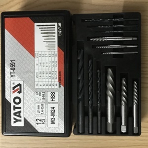 Bộ mũi khoan phá ốc vít hỏng Yato YT-0591 - 12 chi tiết