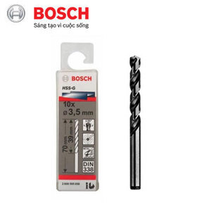 Bộ mũi khoan sắt 10 mũi HSS-G Bocsh 2608595058, 3.5mm