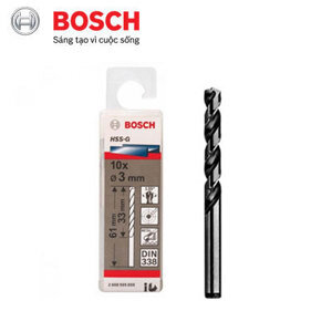 Bộ mũi khoan sắt 10 mũi HSS-G Bocsh 2608595055, 3mm