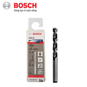 Bộ mũi khoan sắt 10 mũi HSS-G Bocsh 2608595049, 1mm