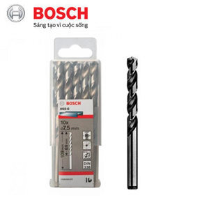 Bộ mũi khoan sắt HSS-G Bocsh 2608595071 - 10 mũi, 7.5mm