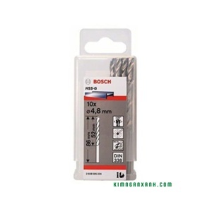 Bộ mũi khoan sắt HSS-G Bocsh 2608595334 - 10 mũi, 4.8mm