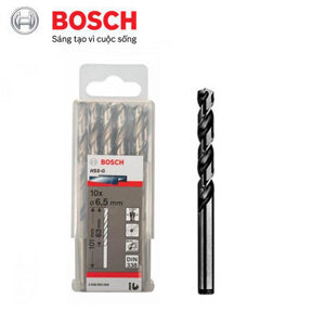 Bộ mũi khoan sắt HSS-G Bocsh 2608595068 - 10 mũi, 6.5mm