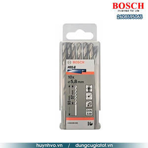 Bộ mũi khoan sắt HSS-G Bocsh 2608595065 - 10 mũi, 5.8mm