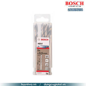 Bộ mũi khoan sắt HSS-G Bocsh 2608595076 - 9.5mm, 5 mũi