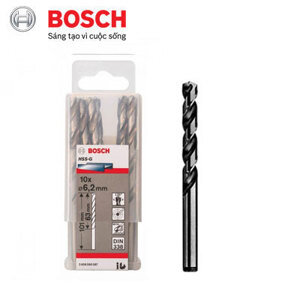 Bộ mũi khoan sắt HSS-G Bocsh 2608595067 - 10 mũi, 6.2mm