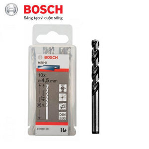 Bộ mũi khoan sắt HSS-G Bocsh 2608595061 - 10 mũi, 4.5mm