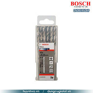 Bộ mũi khoan sắt HSS-G Bocsh 2608595069 - 10 mũi, 6.8mm