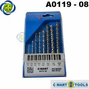 Bộ mũi khoan tường 8 mũi C-mart A0119-08