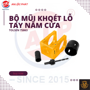 Bộ mũi khoét lỗ tay nắm cửa 4 món Tolsen 75863