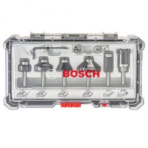 Bộ mũi phay cạnh 6 chi tiết dùng cho gỗ Bosch 2607017470