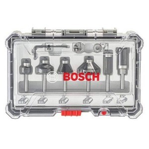 Bộ mũi phay cạnh 6 chi tiết dùng cho gỗ Bosch 2607017470