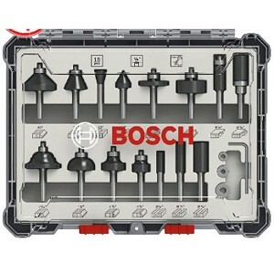 Bộ mũi phay hỗn hợp 15 chi tiết Bosch 2607017473