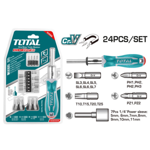 Bộ mũi vít 24 chi tiết Total TACSD30246