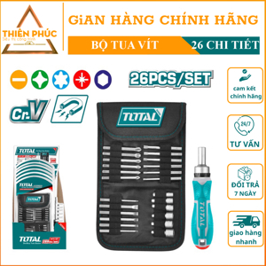 Bộ mũi vít 26 chi tiết Total TACSD30266