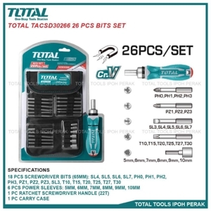 Bộ mũi vít 26 chi tiết Total TACSD30266