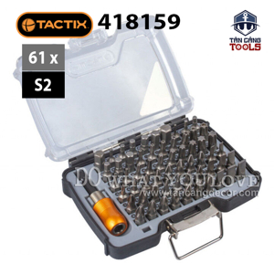 Bộ mũi vít dễ tháo lắp Tactix 418159 61 chi tiết