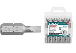 Bộ mũi vít dẹp 10 chi tiết Total TAC16SL423