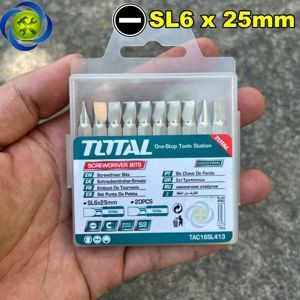 Bộ mũi vít dẹp 20 chi tiết Total TAC16SL413