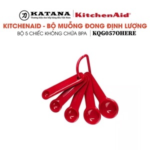 Bộ muỗng đong định lượng màu đỏ KitchenAid - 5 cái