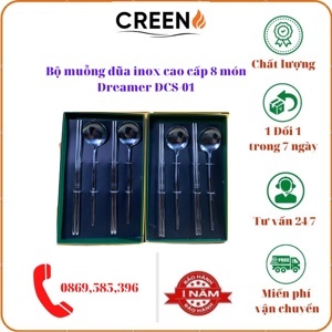 Bộ muỗng đũa inox cấp 8 món DCS-01