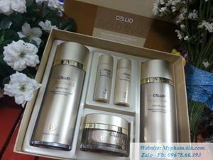 Bộ mỹ phẩm dưỡng trắng da ốc Sên vàng Cellio Gold Snail