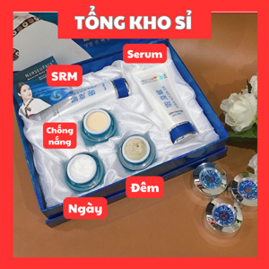 Bộ mỹ phẩm trị nám, tàn nhang tinh chất ngọc trai Nurse Face xanh