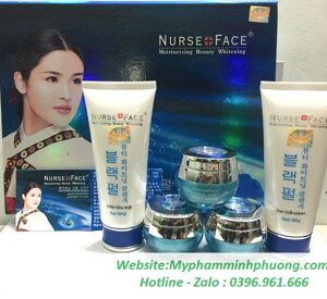 Bộ mỹ phẩm trị nám, tàn nhang tinh chất ngọc trai Nurse Face xanh