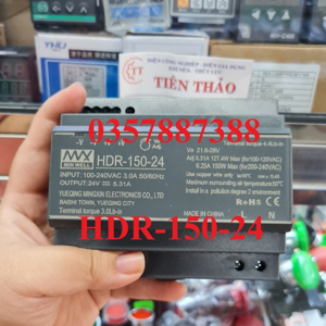 Bộ nguồn Meanwell HDR-150-24 (150W/24V/6.25A)