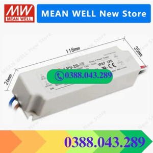 Bộ nguồn Meanwell LPV-20-12 (12V/20W/1.67A)