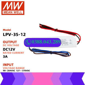 Bộ nguồn Meanwell LPV-35-12 (12V/35W/3A)