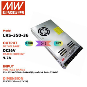 Bộ nguồn Meanwell LRS-350-36 (350W/36V/9.7A)