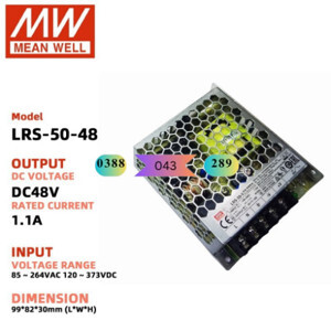 Bộ nguồn Meanwell LRS-50-48 (50W/48V/1.1A)