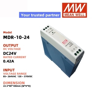 Bộ nguồn Meanwell MDR-10-24 (10W/24V/0.42A)