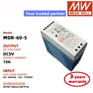 Bộ nguồn Meanwell MDR-60-5 (60W/5V/10A)