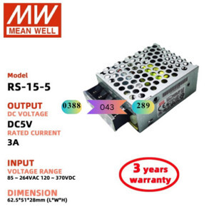 Bộ nguồn Meanwell RS-15-5 (15W/5V/3A)