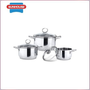 Bộ nồi 3 chiếc Inox đa lớp Sunhouse SH777