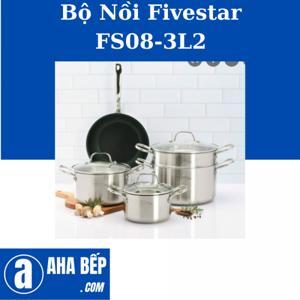 Bộ nồi 3 lớp 5 món nắp kính FS08-3L2