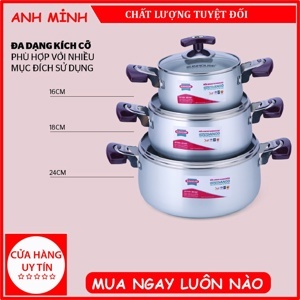 Bộ nồi Anod Sunhouse SH6633E-2