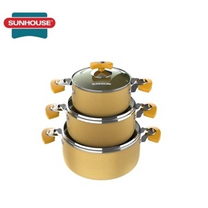Bộ nồi Anod Sunhouse SHG2703GA