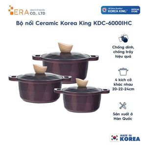 Bộ nồi Ceramic Korea King KDC-6000IHC