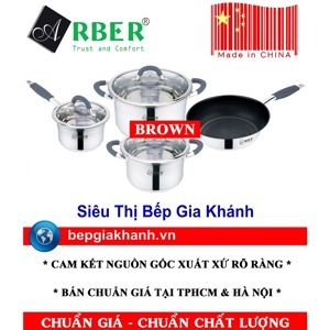 Bộ nồi chảo Arber Brown