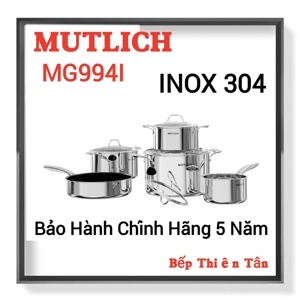 Bộ nồi chảo inox 304 Mutlich MG994I