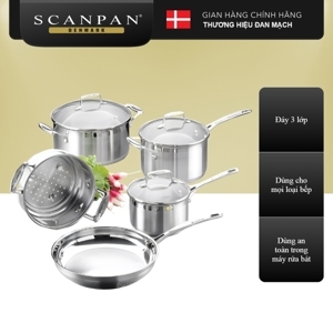 Bộ nồi chảo inox từ Scanpan Impact 5 chiếc 71080000