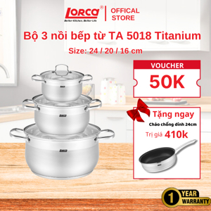 Bộ nồi chảo Lorca TA 5018