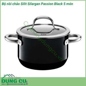 Bộ nồi chảo Silit Silargan Passion Black - 5 món