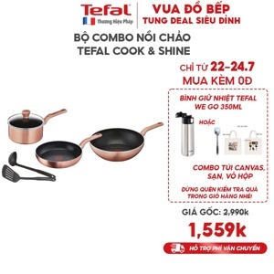 Bộ nồi chảo Tefal Cook & Shine